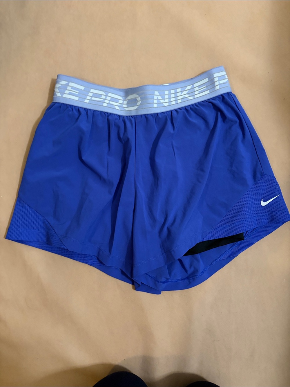 Nike Royal Blue Athletic Shorts with White Waistband